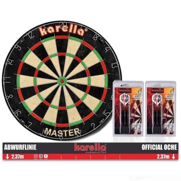Karella® Dartboard Master incl. Steel Darts