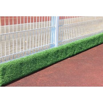 Plastic impact protection board coated with artificial turf