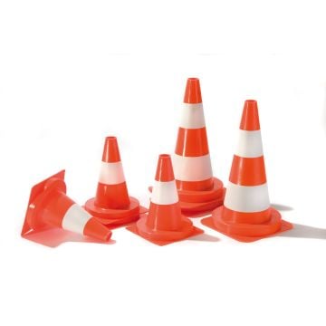 PVC marking cones with stripes