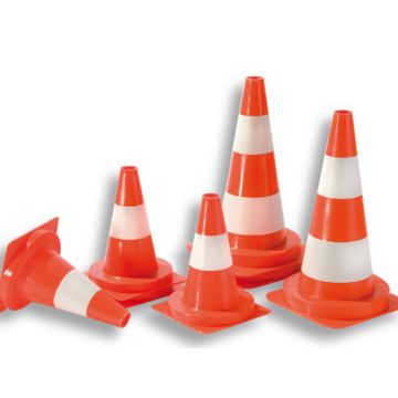 PVC marking cones with stripes
