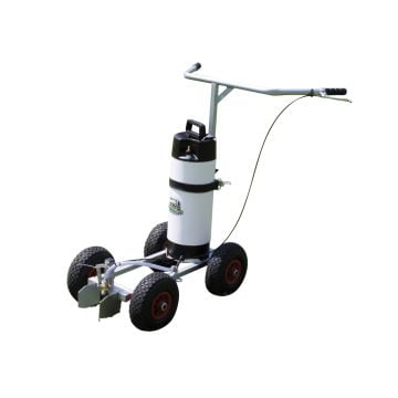 Wet marking cart with 4 tires
