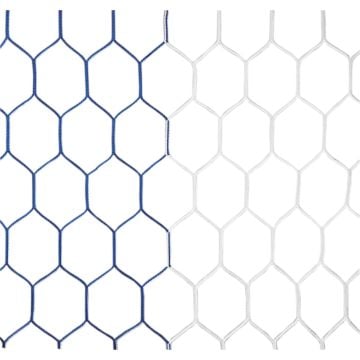 Youth soccer goal net with hexagonal mesh