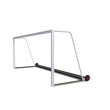 PlayersProtect® Safety Youth Soccer Goal, with weighted tube and transport rollers