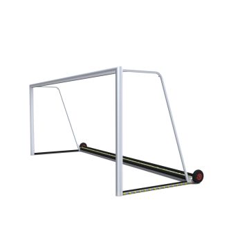 PlayersProtect® SAFETY Football Goal, fully welded with weight pipe and transport wheels