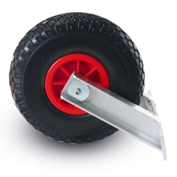 Transport wheels for soccer goals, welded on (not retrofittable).