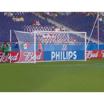 Football goal with ground sleeves, corner welded, free net suspension and SimplyFix.