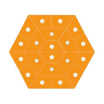 20-piece mat set for Kübler Sport® climbing hexagon