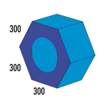 Hexagon Full Circle Game Block