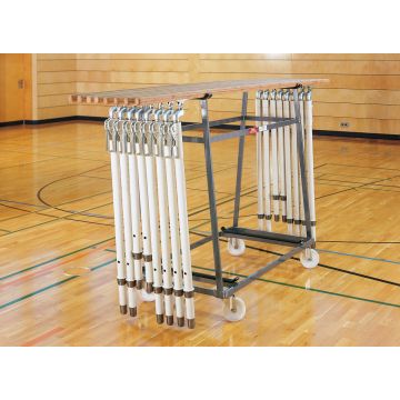 Transport trolley for 4 sleeve-mounted parallel bars