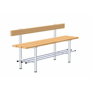 rontec® Changing bench with backrest and shoe rack, one-sided