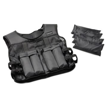 Weighted vest with 8 weight pockets.