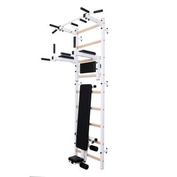 BenchK® Wall Bars 723W with Pull-Up Bar, Dip Bars & Training Bench