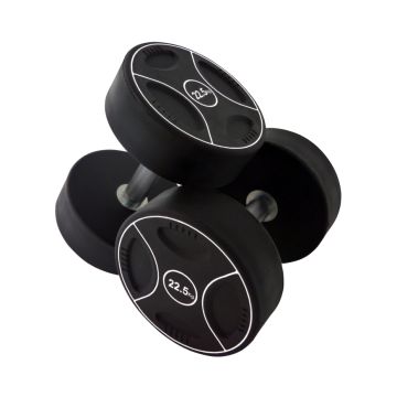 Compact dumbbell set with PU coating
