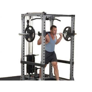 Power rack with lat pulldown & 95 kg weight stack