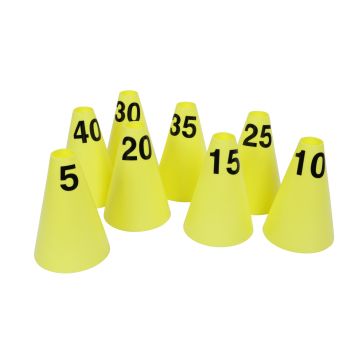Colored Cones with Print, Set