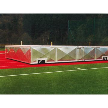 Mobile cover for pole vault mats