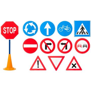 Traffic Signs Set, 12 Pieces