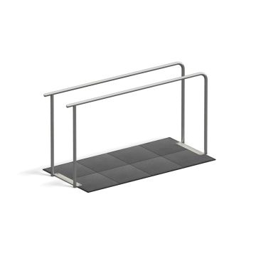 PLAYPARC® 4FCIRCLE® Station Dips Bars, 2-fold, with foundation & impact protection plates