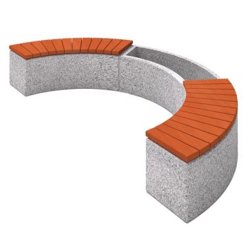 Inter-Play® Bench Arch Concrete including Plant Pot