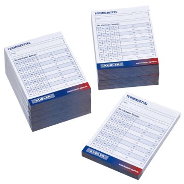 Kübler Sport® Appointment Cards, 750 Pieces