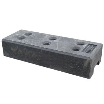 Rubber stone for mobile fence