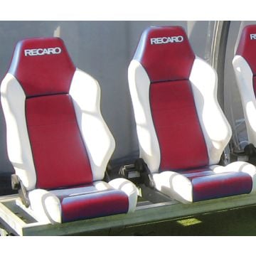 Stadium seats with seat heating and logo