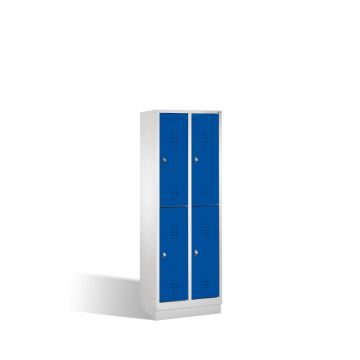 C+P® EVOLO double-decker locker cabinet, with base