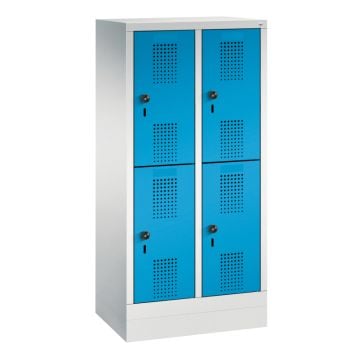 C+P® Evolo Kindergarten Double-Stack Wardrobe Cabinet with Base