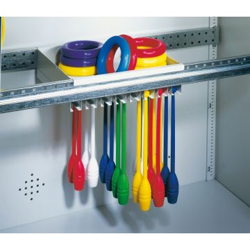 Shelf with clubs holder