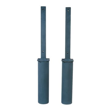 Aluminum net post with adapter, square 80 x 80 mm.