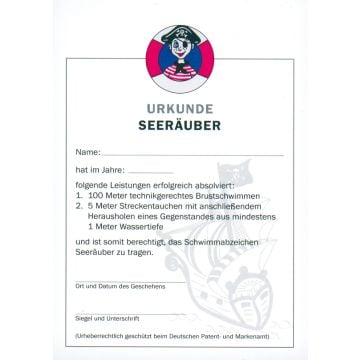 Pirate Certificate