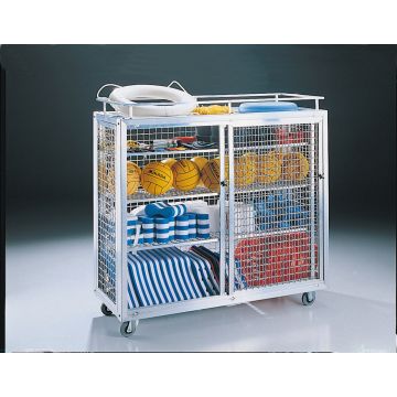 Shelving Trolley for Swimming Pools, 4 Compartments