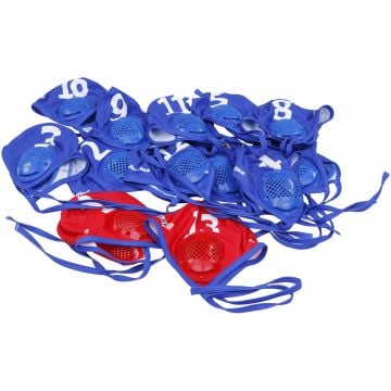 Water polo caps, set of 13.