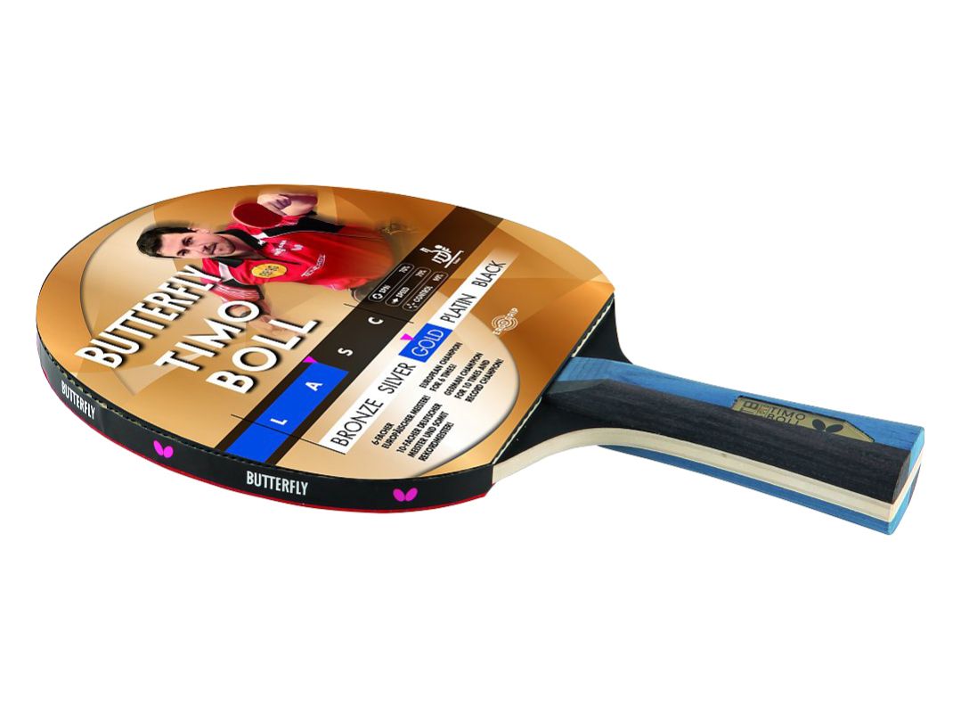 Butterfly Timo Boll Gold Table Tennis Bat ITTF Approved 1.5 mm Pan Asia Rubber