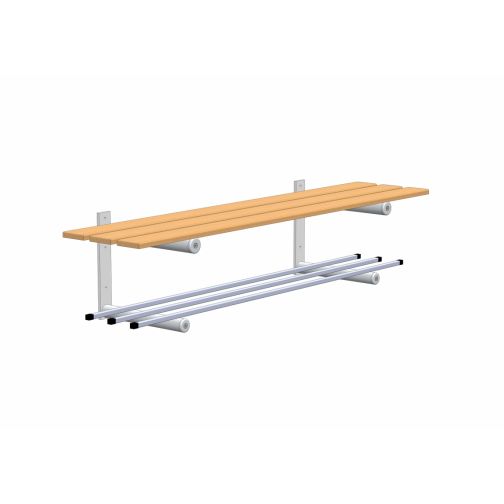 rontec® Changing Room Bench with Shoe Shelf, Wall-mounted
