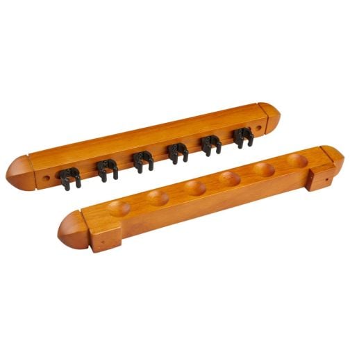 Wall mount for 6 billiard cues.