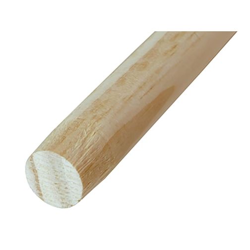 Hardwood handle for broom with tapered end