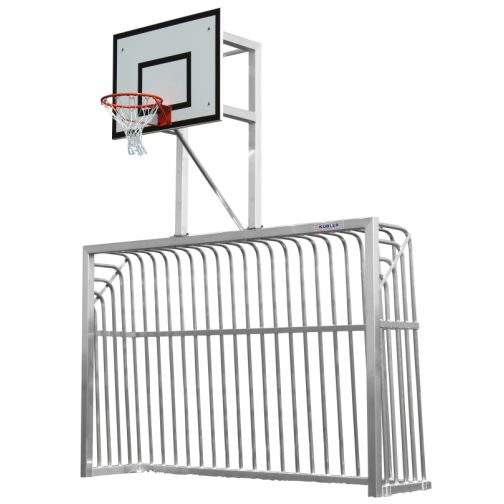 Kübler Sport® Street Soccer Goal ALU SOLID with Basketball Practice System
