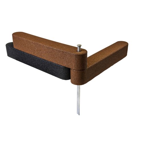 Mounting steel pipe for sandbox edging