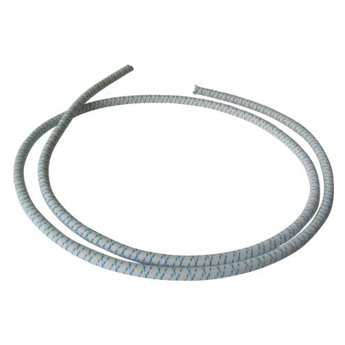 Braided rubber cable white/blue, Ø 11 mm
