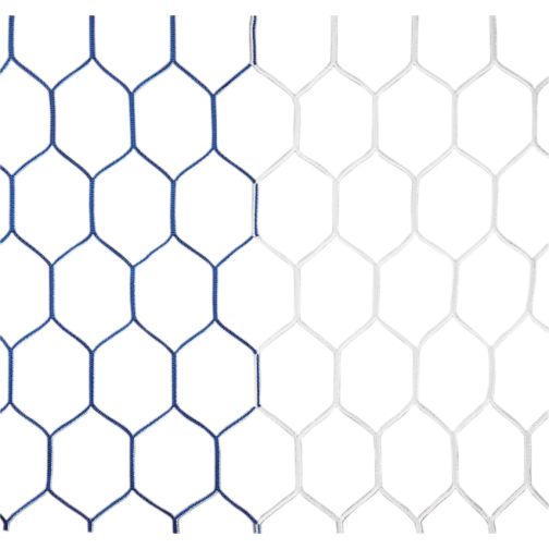 Youth soccer goal net with hexagonal mesh