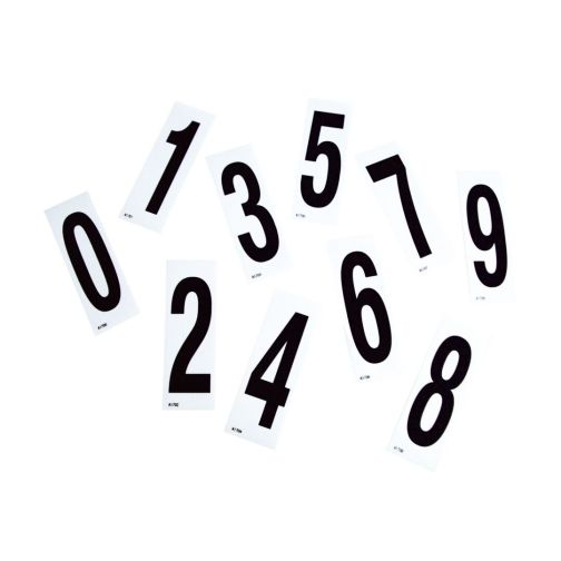Self-adhesive number