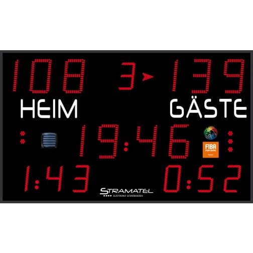 Stramatel® Multisport Pro Outdoor Scoreboard, one module