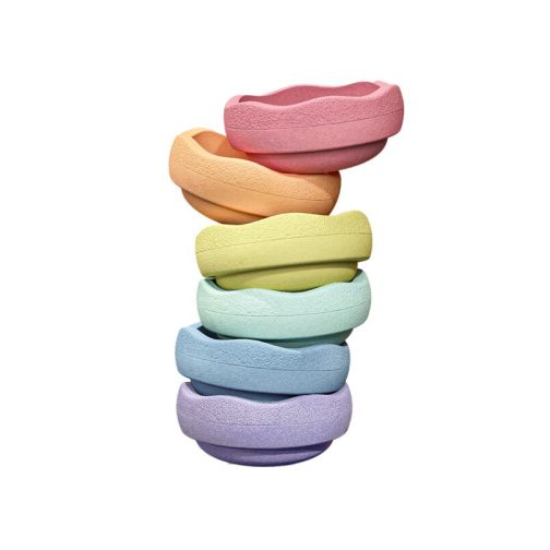 まるい】stapelstein Stapelstein® Original Grow Rainbow Pastel, 6er