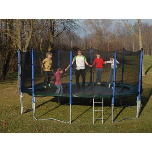 Safety net for garden trampoline