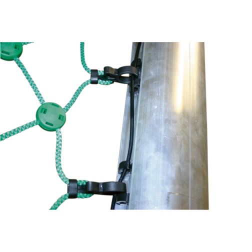 Bolzplatz goal net with steel reinforcement