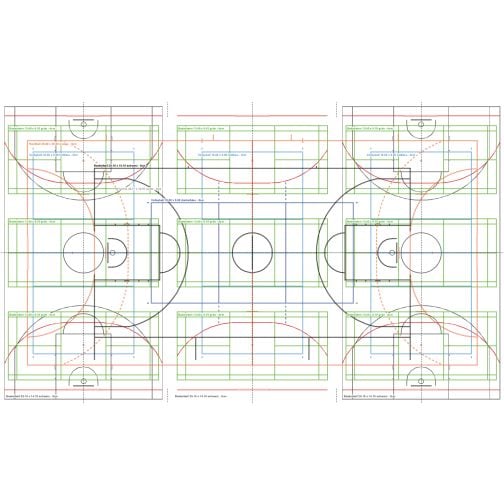 Indoor Field Markings for marking 101-250 meters.