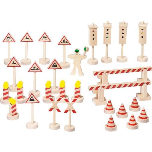 goki® Traffic Sign Set, 29 pieces