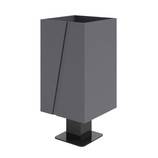 Square Waste Bin 40 l, Steel