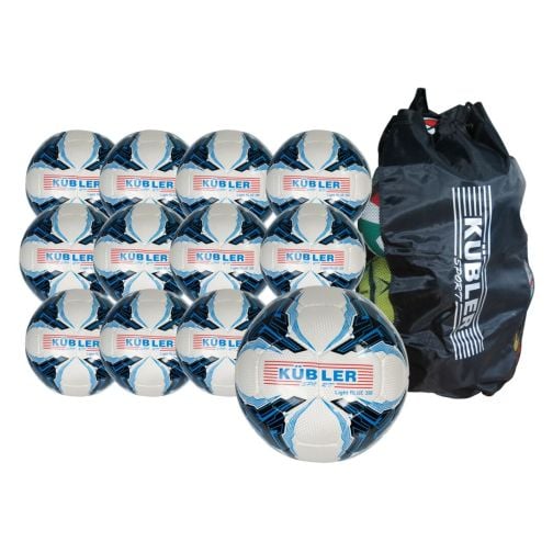 Kübler Sport® 12-piece Soccer Ball Set Light BLUE 350